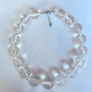 VINTAGE LUCITE BIG BEAD NECKLACE c.1978